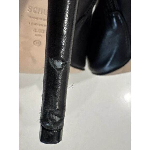 SCHUTZ Women’s Leather Pointed Toe Black Ankle Bootie Size 8.5 READ - Picture 9 of 16